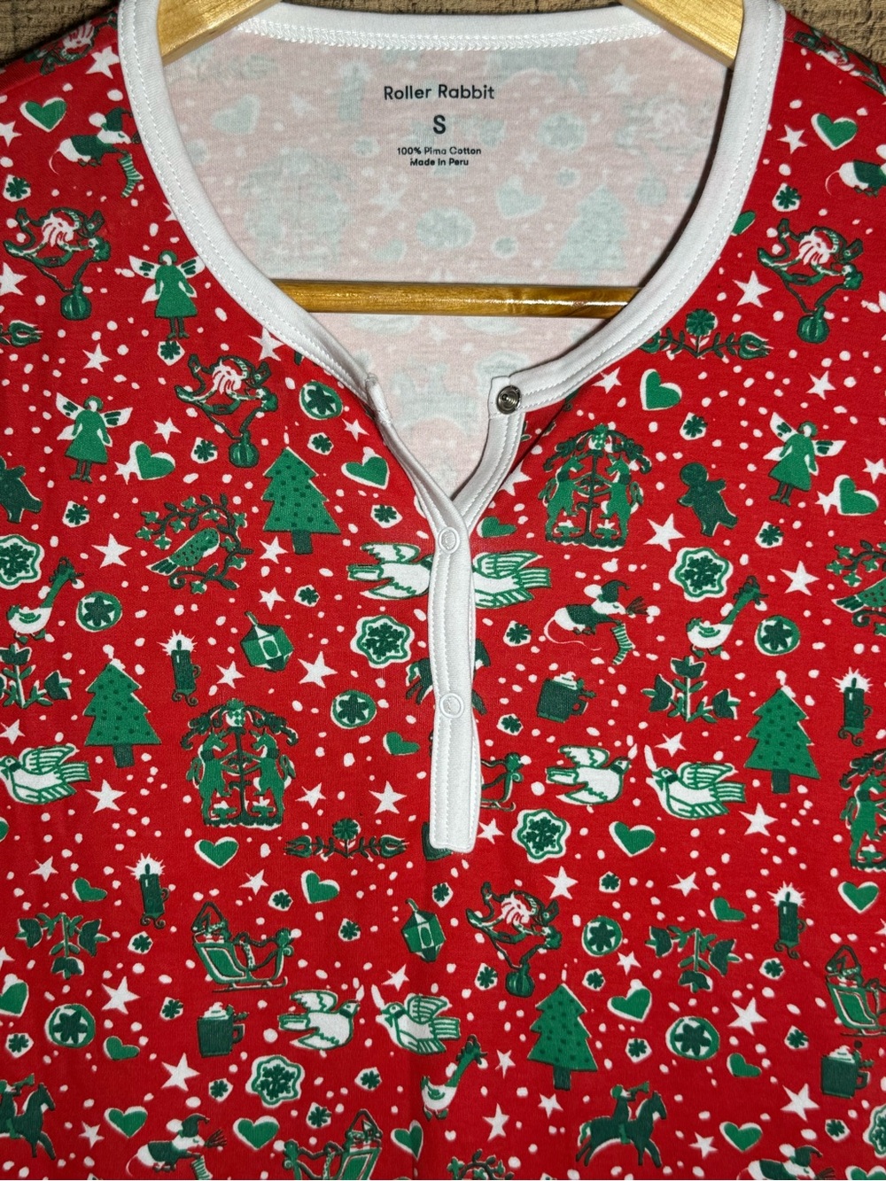 Roller Rabbit x Masionette- Holiday Medley Pajamas size Small - Picture 5 of 14